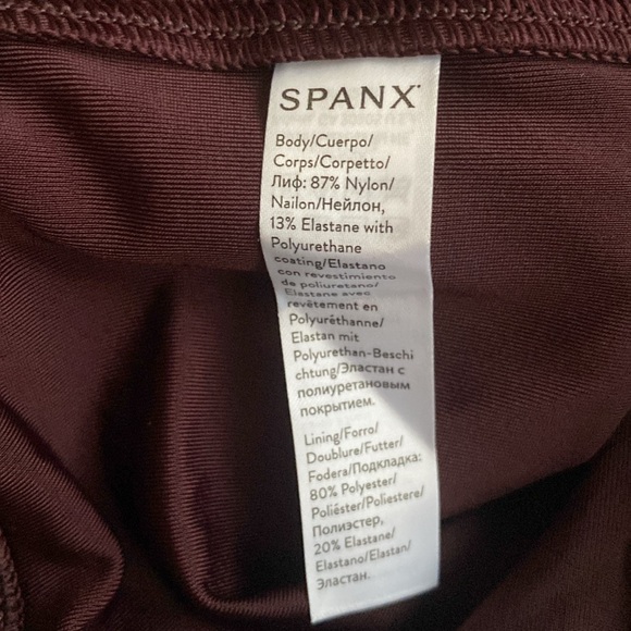 Spanx Faux Leather Leggings in Color Wine new without the tag size M - Picture 6 of 8